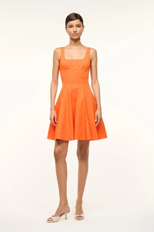 MINI WELLS DRESS | TANGERINE